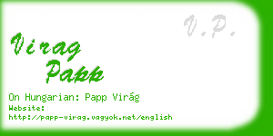 virag papp business card
